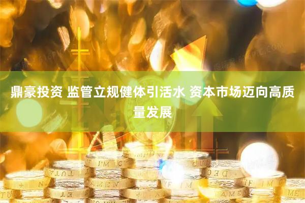 鼎豪投资 监管立规健体引活水 资本市场迈向高质量发展